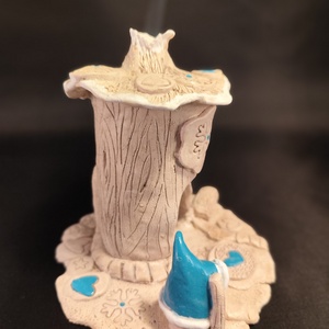 Kerámia füstölő türkizkék télapó - otthon & életmód - dekoráció - spiritualitás - füstölő és füstölőtartó - Meska.hu