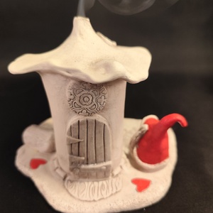 Kerámia füstölő piros télapó - otthon & életmód - dekoráció - spiritualitás - füstölő és füstölőtartó - Meska.hu