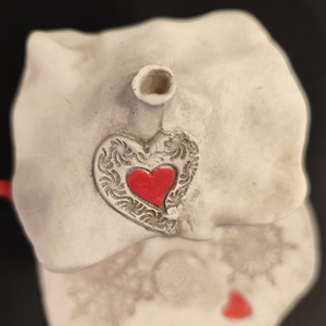 Kerámia füstölő piros télapó - otthon & életmód - dekoráció - spiritualitás - füstölő és füstölőtartó - Meska.hu