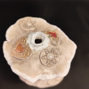 Kerámia füstölő arany télapó - otthon & életmód - dekoráció - spiritualitás - füstölő és füstölőtartó - Meska.hu