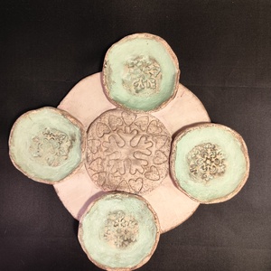 Kerámia adventi gyertyatartó zöld - karácsony - adventi díszek - adventi gyertyadíszek és koszorúdíszek - Meska.hu