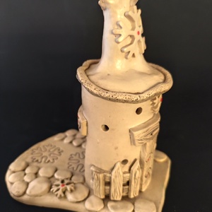 Kerámia füstölő piros  - Meska.hu