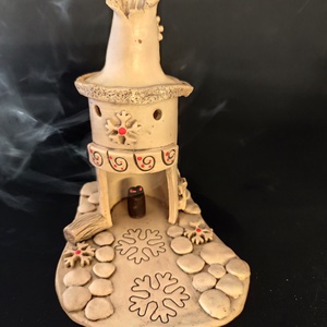 Kerámia füstölő piros  - otthon & életmód - dekoráció - spiritualitás - füstölő és füstölőtartó - Meska.hu