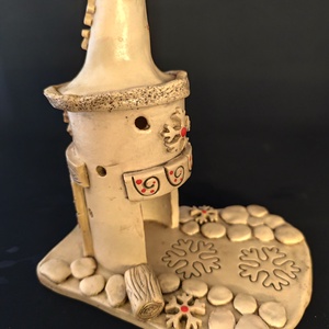 Kerámia füstölő piros  - otthon & életmód - dekoráció - spiritualitás - füstölő és füstölőtartó - Meska.hu