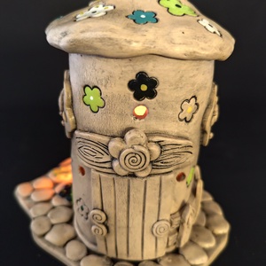 Kerámia füstölő zöld virágos - otthon & életmód - dekoráció - spiritualitás - füstölő és füstölőtartó - Meska.hu