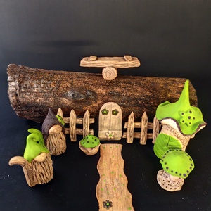 Kerámia tündérkert zöld - otthon & életmód - dekoráció - manók - Meska.hu