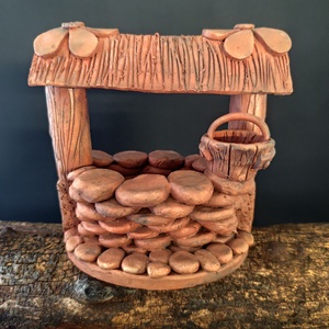 Kerámia kút vödörrel - otthon & életmód - ház & kert - kerti dísz - Meska.hu