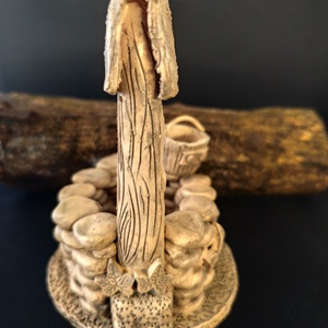 Kerámia kút vödörrel fehér - otthon & életmód - ház & kert - kerti dísz - Meska.hu