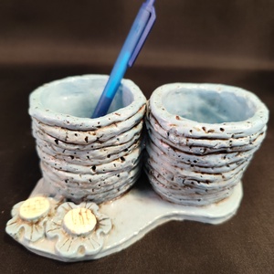 Kerámia tolltartó - otthon & életmód - fürdőszoba - fogkefetartó - Meska.hu