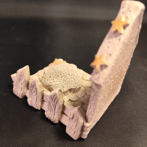 Kerámia gyertyatartó arany  - karácsony - karácsonyi lakásdekoráció - ünnepi asztaldekoráció - Meska.hu