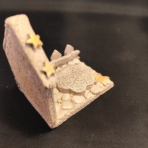 Kerámia gyertyatartó arany  - karácsony - karácsonyi lakásdekoráció - ünnepi asztaldekoráció - Meska.hu