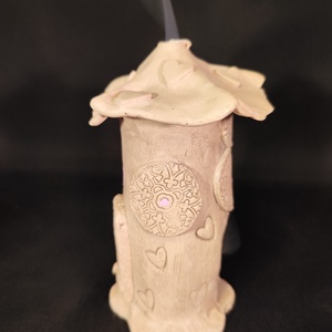 Kerámia füstölő rózsaszín szív, Otthon & Életmód, Dekoráció, Spiritualitás, Füstölő és füstölőtartó, Agyagozás, Kerámia, MESKA