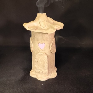 Kerámia füstölő rózsaszín szív - otthon & életmód - dekoráció - spiritualitás - füstölő és füstölőtartó - Meska.hu