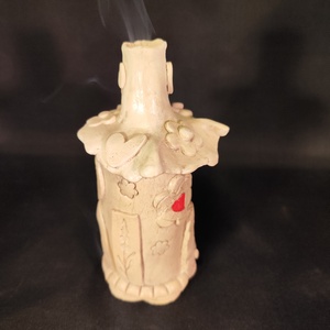 Kerámia füstölő piros szív - otthon & életmód - dekoráció - spiritualitás - füstölő és füstölőtartó - Meska.hu