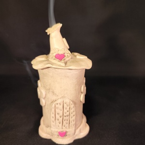 Kerámia füstölő magenta szív - otthon & életmód - dekoráció - spiritualitás - füstölő és füstölőtartó - Meska.hu