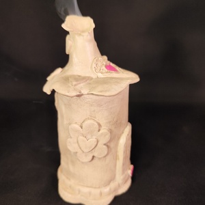 Kerámia füstölő magenta szív - otthon & életmód - dekoráció - spiritualitás - füstölő és füstölőtartó - Meska.hu