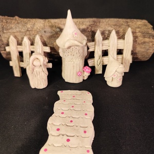 Kerámia tündérkert magenta - otthon & életmód - dekoráció - manók - Meska.hu