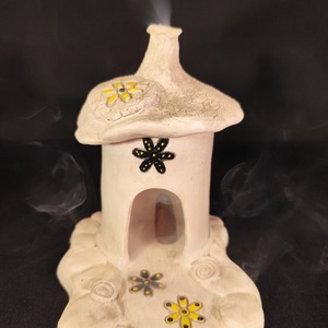 Kerámia füstölő sárga - Meska.hu