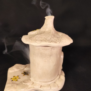 Kerámia füstölő sárga - otthon & életmód - dekoráció - spiritualitás - füstölő és füstölőtartó - Meska.hu