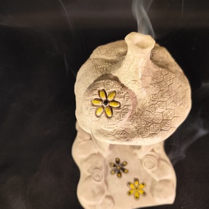 Kerámia füstölő sárga - otthon & életmód - dekoráció - spiritualitás - füstölő és füstölőtartó - Meska.hu