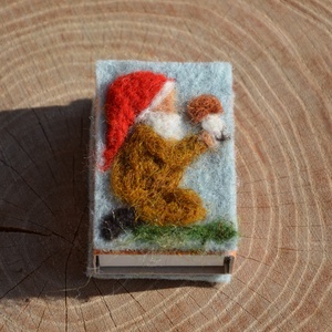 Filcell bevont gyufás skatulya  - ékszer - ékszertartó - ékszerdoboz - Meska.hu