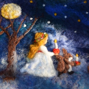 Angyalok télen - játék & sport - készségfejlesztő és logikai játék - montessori szivárvány, waldorf játékok - Meska.hu