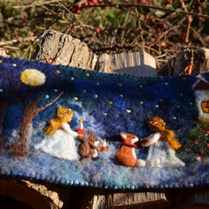 Angyalok télen - játék & sport - készségfejlesztő és logikai játék - montessori szivárvány, waldorf játékok - Meska.hu