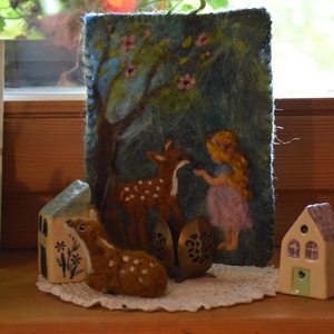 Őzikés kép - játék & sport - készségfejlesztő és logikai játék - montessori szivárvány, waldorf játékok - Meska.hu