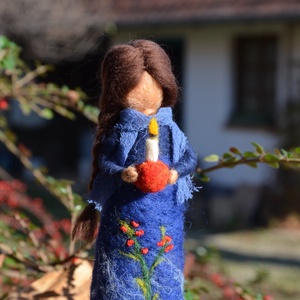 Karácsonyi gyertyás angyal - játék & sport - készségfejlesztő és logikai játék - montessori szivárvány, waldorf játékok - Meska.hu