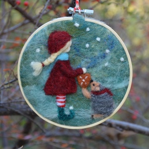 Karácsonyi képecske - karácsony - karácsonyi lakásdekoráció - karácsonyi lakásdíszek - Meska.hu