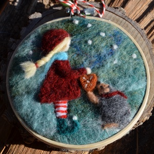 Karácsonyi képecske - karácsony - karácsonyi lakásdekoráció - karácsonyi lakásdíszek - Meska.hu