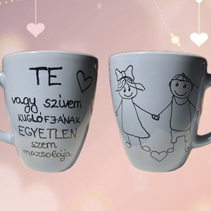 Valentin napi bögre, Otthon & Életmód, Konyhafelszerelés, tálalás, Tálalás, Bögre & Csésze, Festett tárgyak, MESKA