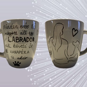 Labrador bögre, Otthon & Életmód, Konyhafelszerelés, tálalás, Tálalás, Bögre & Csésze, Festett tárgyak, MESKA