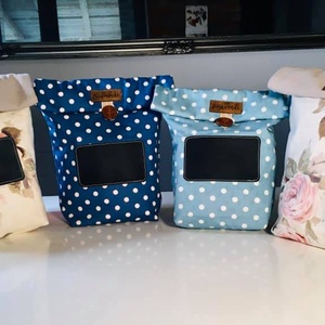 Uzsonnás táska,  PUL béléssel (élelmiszerbiztos) - Vintage rózsás - táska & tok - bevásárlás & shopper táska - shopper, textiltáska, szatyor - Meska.hu