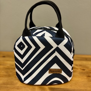 Prémium ételhordó táska (vagy akár neszeszer), piros vízhatlan béléssel - Meska.hu