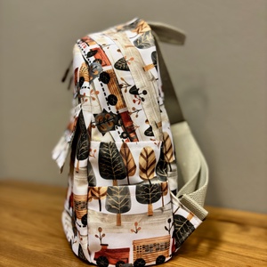 Vonatos hátizsák prémium vízálló anyagból  - táska & tok - hátizsák - kishátizsák - Meska.hu