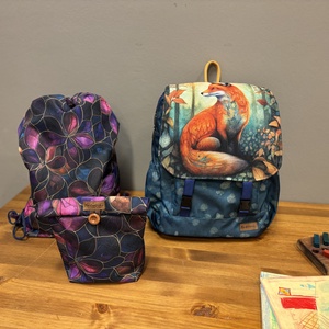 Waldorf Iskolatáska szett, egyedi rókás - Meska.hu