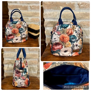 Prémium ételhordó táska vállpánttal, vízhatlan béléssel, zsebbel - táska & tok - uzsonna- & ebéd tartó - ebéd tasak, doboz - Meska.hu