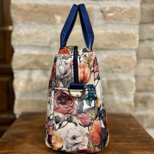 Prémium ételhordó táska vállpánttal, vízhatlan béléssel, zsebbel - táska & tok - uzsonna- & ebéd tartó - ebéd tasak, doboz - Meska.hu