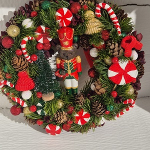 Macis diótörő szett - karácsony - adventi díszek - adventi ajtódísz - Meska.hu