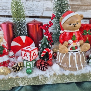 Maci világ adventi asztaldísz - karácsony - adventi díszek - adventi asztaldísz - Meska.hu