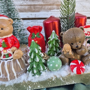 Maci világ adventi asztaldísz - karácsony - adventi díszek - adventi asztaldísz - Meska.hu