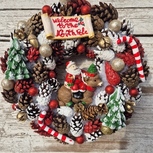 Skót marhás kopogtató - karácsony - karácsonyi lakásdekoráció - karácsonyi ajtódíszek - Meska.hu