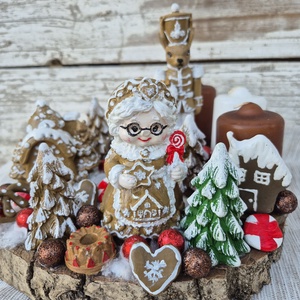 Mézi mama adventi világa - karácsony - adventi díszek - adventi asztaldísz - Meska.hu
