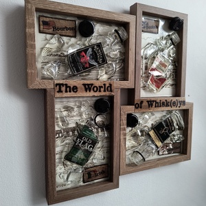 3D Falikép Whiskeys mini üvegek - otthon & életmód - dekoráció - kép & falikép - 3d képek - Meska.hu