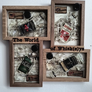3D Falikép Whiskeys mini üvegek - Meska.hu