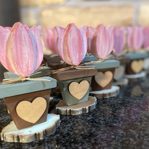 Fa tulipán - otthon & életmód - virágdekoráció - virágdíszek - lézervágott virágdíszek - Meska.hu