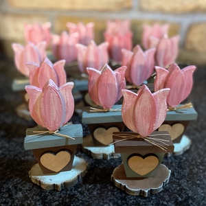 Fa tulipán - otthon & életmód - virágdekoráció - virágdíszek - lézervágott virágdíszek - Meska.hu