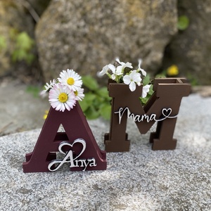 BETŰ-virág-TARTÓ - Meska.hu