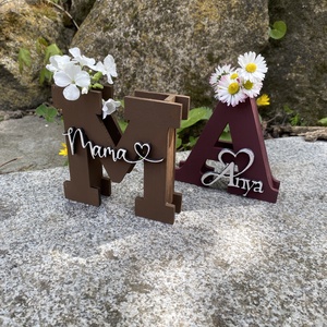 BETŰ-virág-TARTÓ - otthon & életmód - dekoráció - asztal és polc dekoráció - gravírozott táblák - Meska.hu